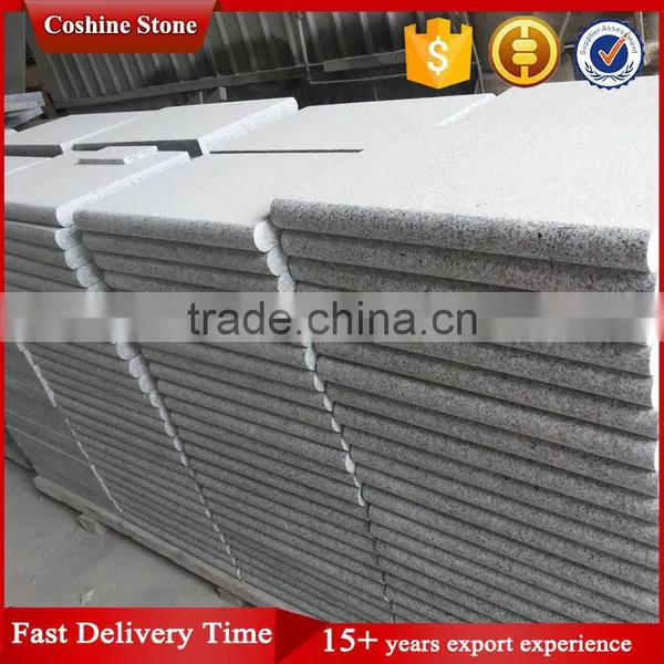 China Flamed Grey Granite Bullnose Paver For Sale photo-3