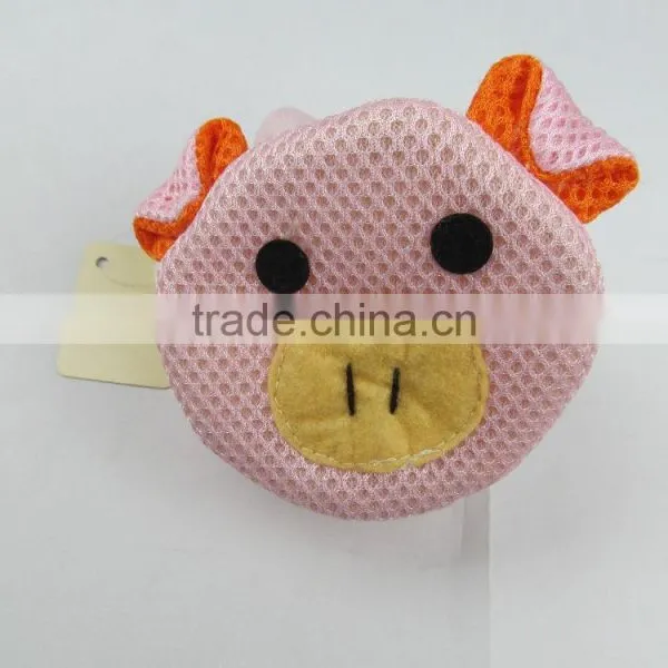 Pink Pig Shape Kids' Bath Sponge photo-2