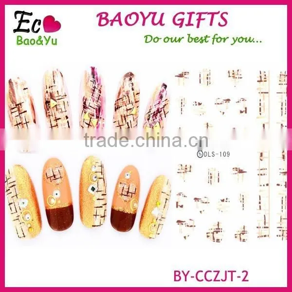 Hogift Hot Selling Flower Nail Sticker,3D/Water Printing Japan Fashion Nail Art Decals photo-4