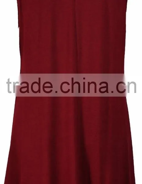 Plus Size Wholesale T-shirts Womens Sleeveless Ladies Ruched Uneven Hem Plain Long Vest T Shirt Top photo-5
