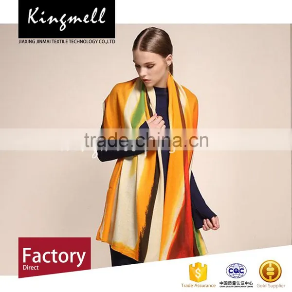 Shawl Custom Solid Color Winter Wool Cashmere Scarf photo-2