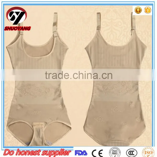 Women Floral Bodysuits Shapewear Underwear Plus Size Body Shaper Waist Corsets B photo-3
