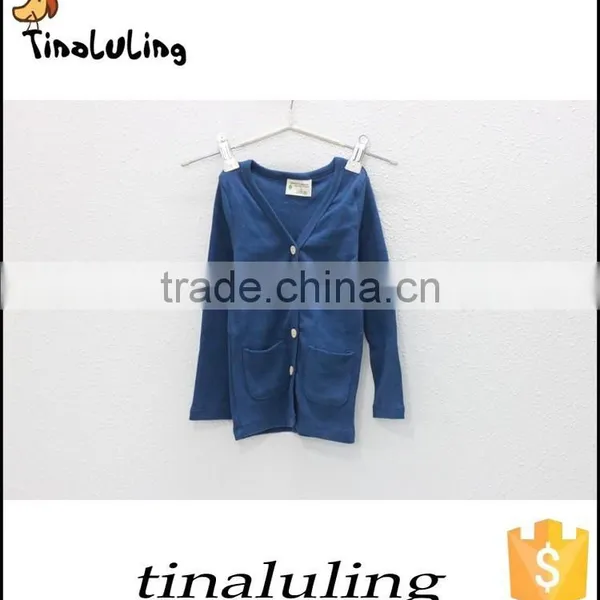Wholesale Custom Sweater Plain Kids Cardigans With Pockets photo-4