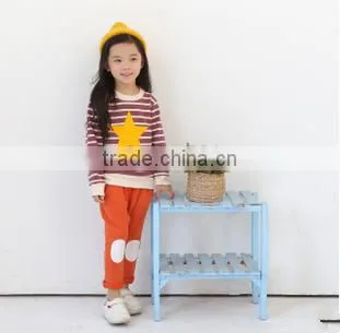 Hot Sale Children's Sweater With Plaid Sleeves Fashion Winter/fall Knitting Sweater Designs for Kids photo-2