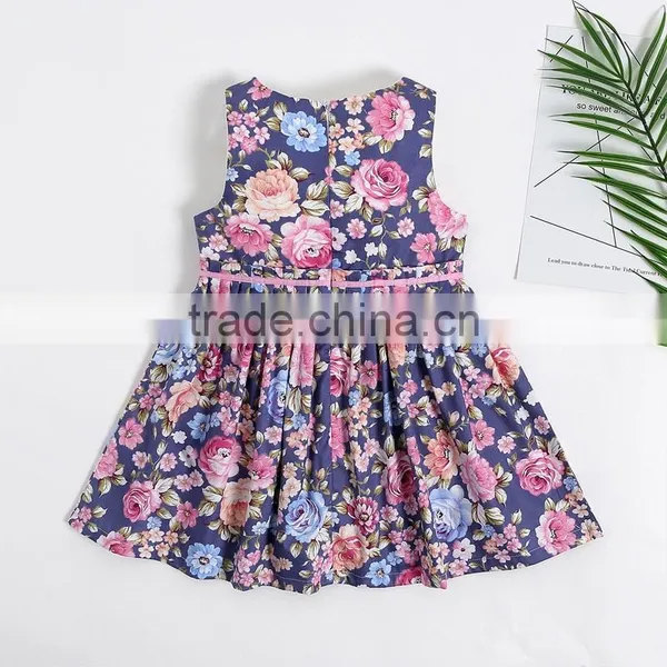 ShiJ Girl Dress 12M to 12Y 100% Cotton Coloful Floral Kids Clothes photo-2
