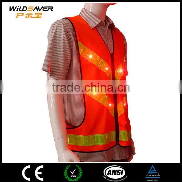 Led Reflective Work Safety Vest Disposable Safety Vest/Police Safety Vests photo-3