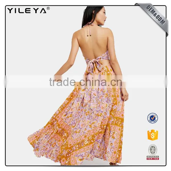 OEM & ODM Offer Chinese Stylish Spaghetti Strap Maxi Summer Dresses for Young Women,dresses Maxi Women Summer Boho Sexy Ladies photo-2