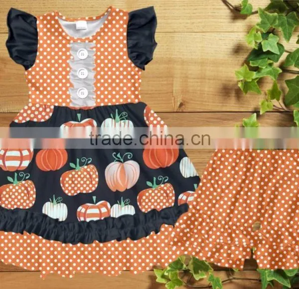New Remake Design High Quality Halloween Clothing Sets Outfits Boutique Girl Kids Clothing photo-3