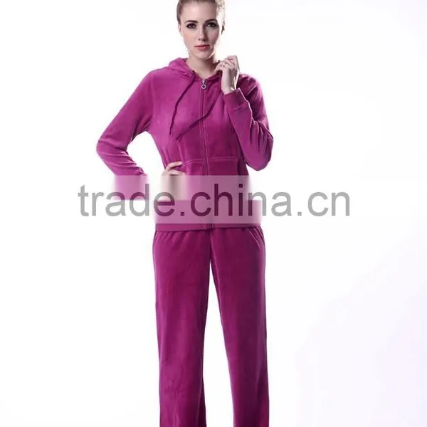 Women's Track Suit 2015 Jogging Track Suit Velour Set photo-3