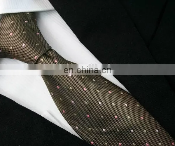 Fashion Red Dot Cheap Woven Slim Ties for Men Design photo-3