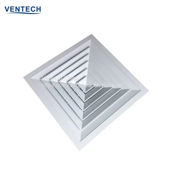 4 Way Supply Square Ceiling Air Diffuser With Damper photo-4