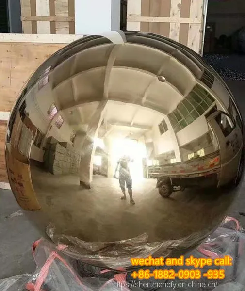 Garden Stainless Steel Mirror Decoration Spherical Sculpture Customized Sculpture Auto Paint Spraying In Various Colors photo-3