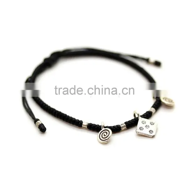 Fashion Jewelry Hand Woven Bracelet Alloy Charm Bracelet From Guangzhou