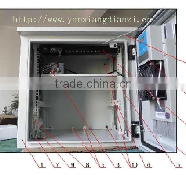 Telecom Outdoor Enclosure With Battery Shelf/SK-76105/battery Rack Cabinet With Air Conditioner Cooler Supplier's Choice photo-3