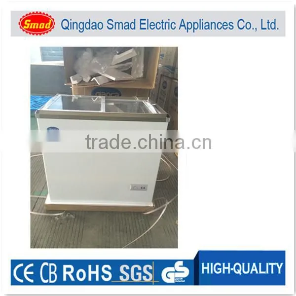 Portable Compressor Cooling Chest Freezer Glass Sliding Door Freezer photo-4