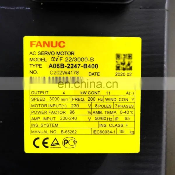 100%TESTED FANUC AC SERVO MOTOR A06B-2247-B400 photo-2