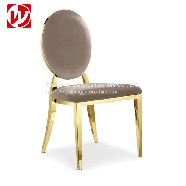 Modern Design Hotel Restaurant Banquet Furniture Gold Stainless Steel Kitchen Dining Room Chairs photo-5