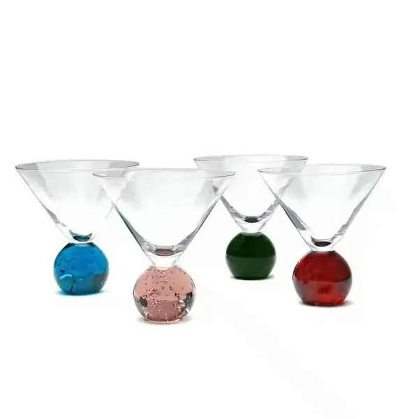 Glassware manufacturers barware martini glass with balling bottom