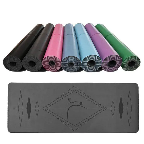 Non-Slip Waterproof Cork PVC NBR PU Suede TPE Custom Print Yoga Mat for Fitness