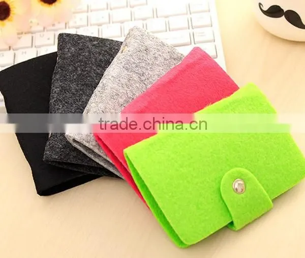 South Korean New Retro Felt Card Holder 24- Card Magnetic Card Folder for Lady Wallet Size for Carry Fashion and Sunshine Desgin photo-2