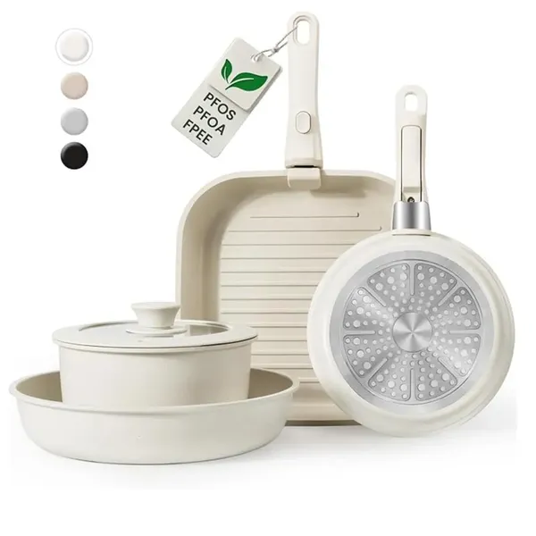 Customized Color Aluminum Nonstick Cookware Set photo-4