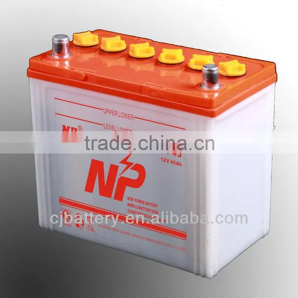 China Factory Supply High End Quality and Low Price Lead Acid Dry Charged Storage Car Battery N45 12V45Ah