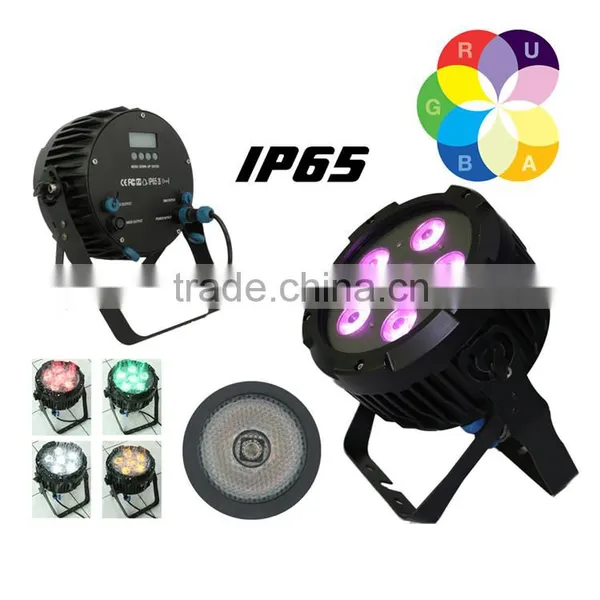Wireless DMX 6pcs 7 In1 RGBWA UV Pink Waterproof LED PAR Can photo-6