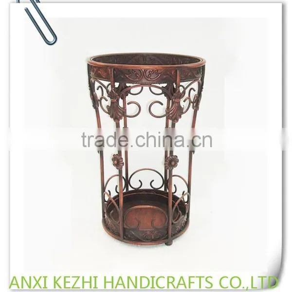 LC-86543 Antique Metal Home Indoor Copper Red Wet Umbrella Holder/Stand photo-3