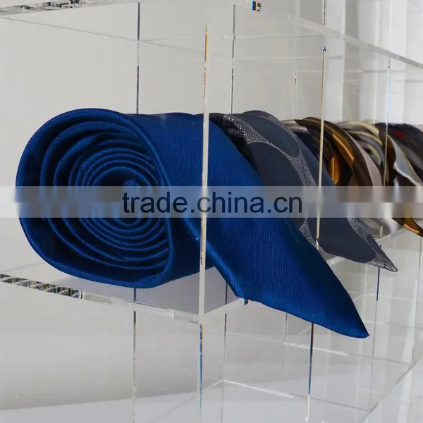 Wall Mounting Clear Acrylic Neck Tie Display Stand Quality Choice photo-2