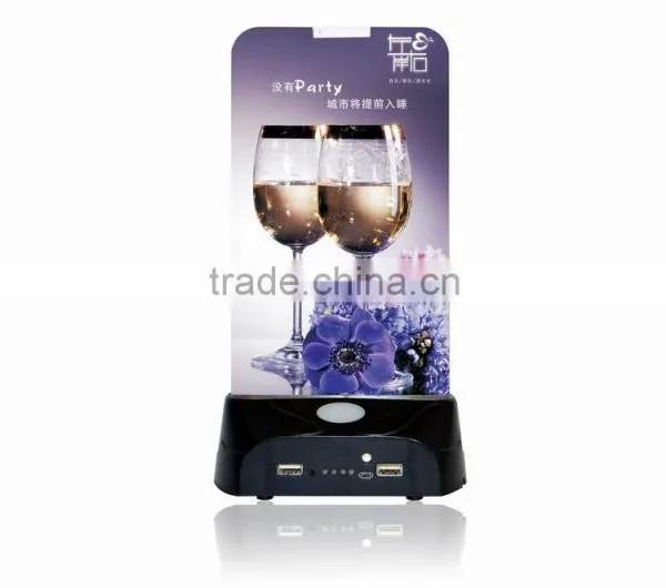 Edgelight Illuminated Led Menu With Wireless Charge Restaurant Furniture