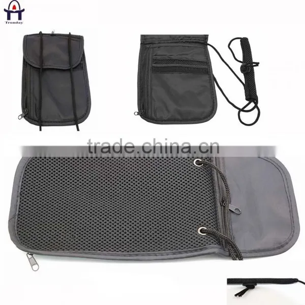 Neck Stash Pouch Travel Holder Passport Id Wallet Nylon Neck Wallet photo-3