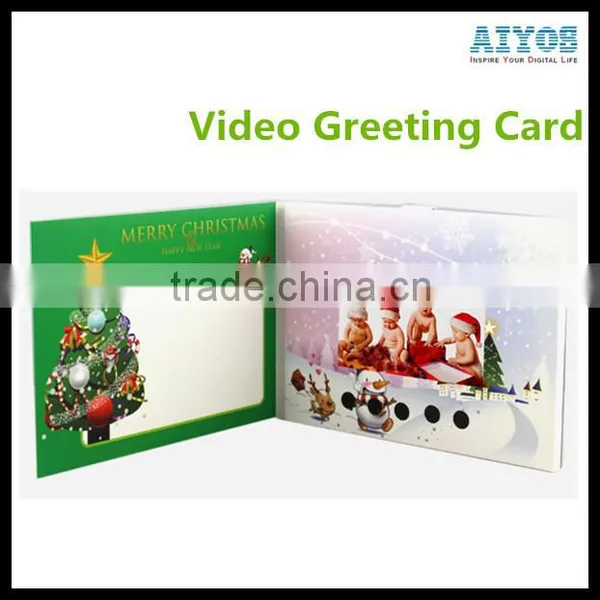 Merry Christmas Card Digital Player Video Card Top Factory