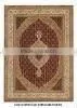 Super Mahi Tabriz, Burgandy Cream Made With Fine Wool