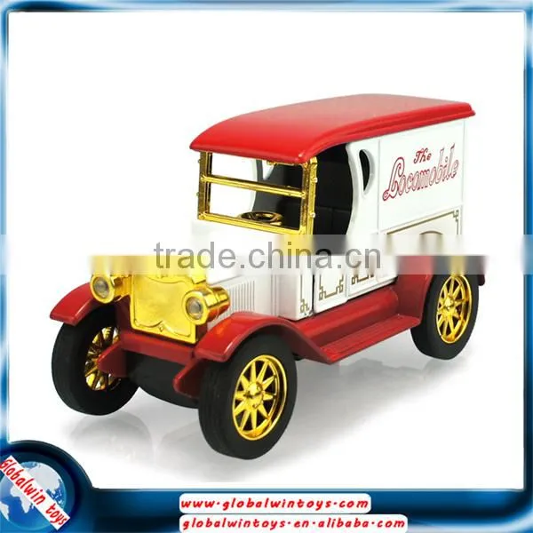1:32 Vintage Car Model With Opening Doors&headlights, Pull-back Alloy Die Cast Car With Music