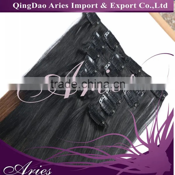 120gram Brazilian Hair Clip-In Human Hair Weft Ombre Color Hair Extension photo-2