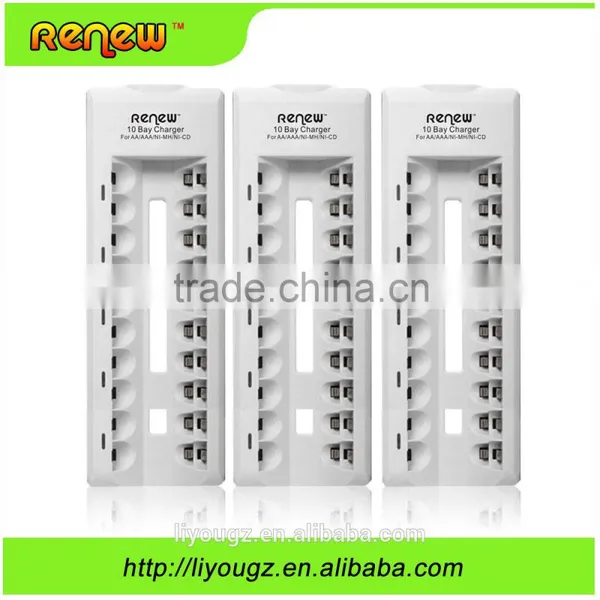 New!!! 10 Bay/Slot AA AAA Ni-MH Ni-Cd Quick Charger Smart Battery Charger for Rechargeable Batteries photo-3
