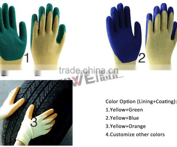 SEEWAY Rubber Coated Cotton Orange Knit Gloves photo-2