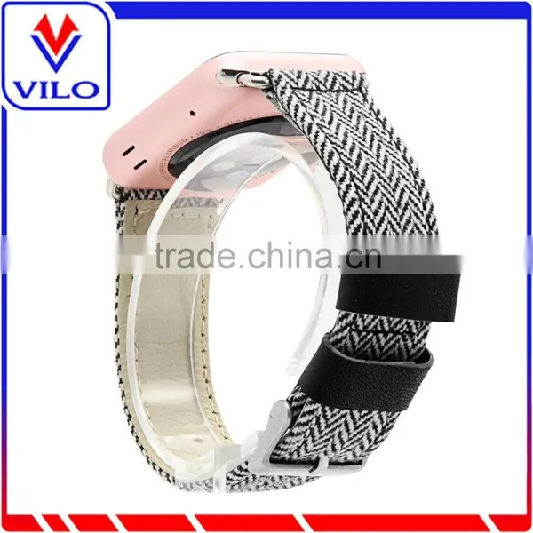 Fashion Genuine Leather Replacement Watch Band Strap With Adapter Clasp For Apple Watch photo-2