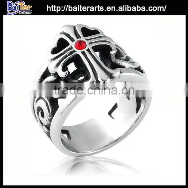 Vintage Men's Titanium Ring for Men,316L Stinless Steel Ring for Men photo-3