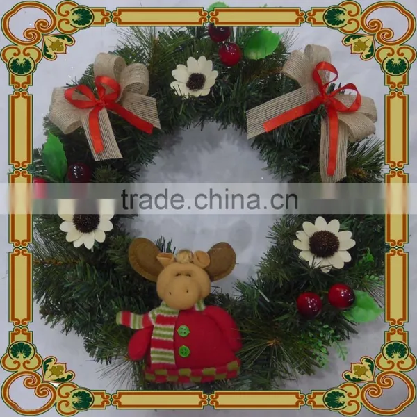 Gold Artificial Pine Needle Wreath/Door Wreath photo-6
