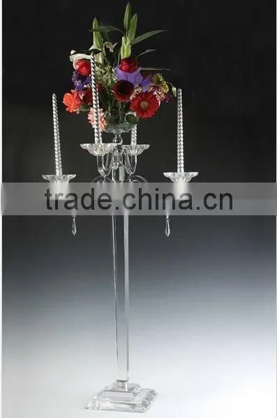 Glass Pillar Candle Holder for Wedding Decoration