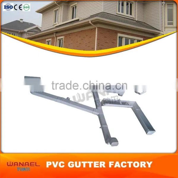 Guangzhou Building Material Wanael 5.2K,7K PVC Rectangular Rainwater Gutter,Gutter Hooks Supplier's Choice photo-5