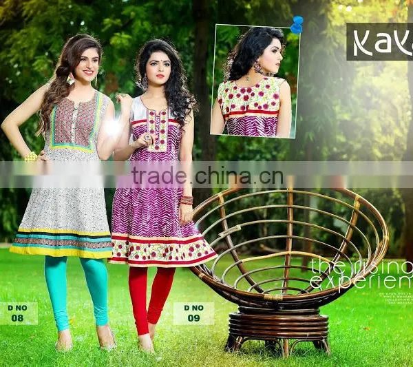 COTTON ANARKALI MODEL KURTIS photo-5