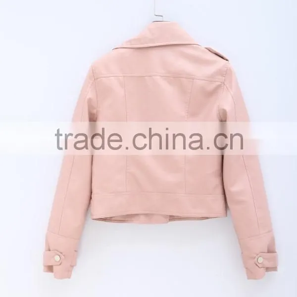 Ladies Short Leather Jacket photo-4