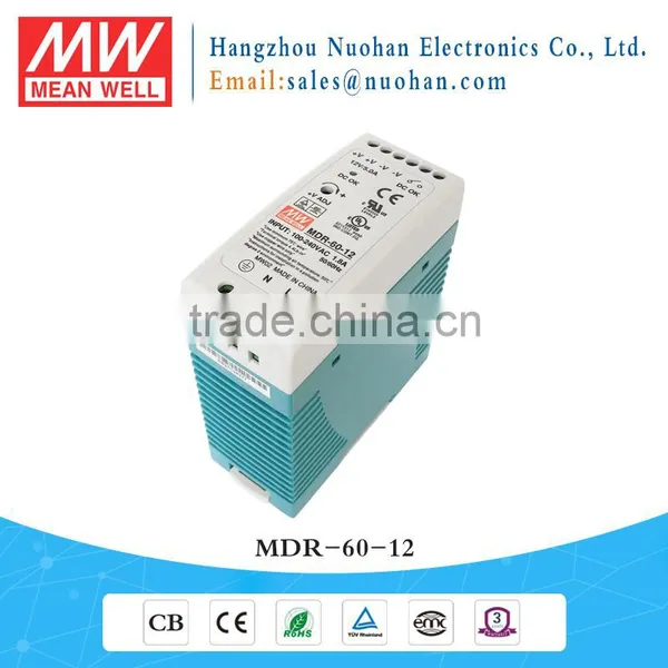 Meanwell MDR-60-12 12V 60W DIN Rail Power Supply Din Rail Plastic Enclosure photo-2