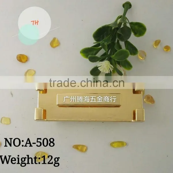 Rectangle Light Gold Deluxe Handle Buckles Leather Accessory