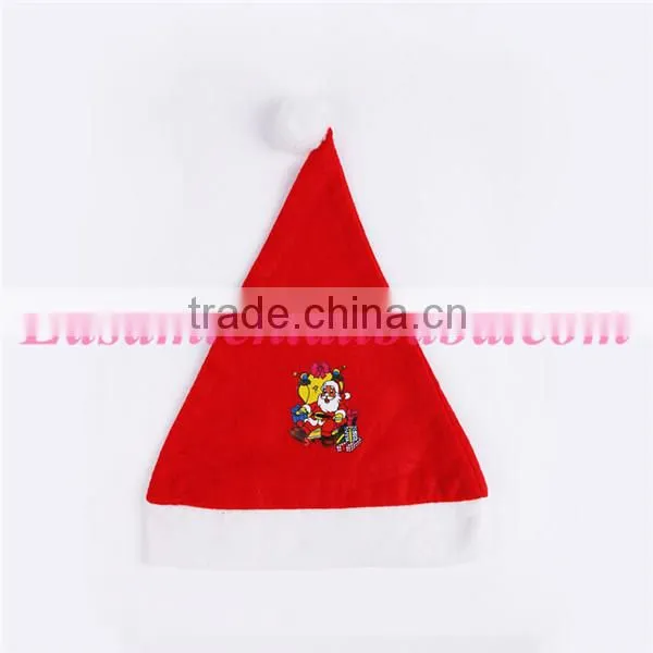 Christmas Supplies Cheap Wholesale Cute Santa Claus Logo Christmas Hat Plain 2015 photo-6