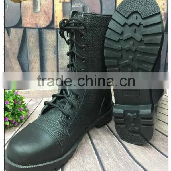 Hot Sale Black Leather Army Military Combat Tactical Boots for Man photo-2