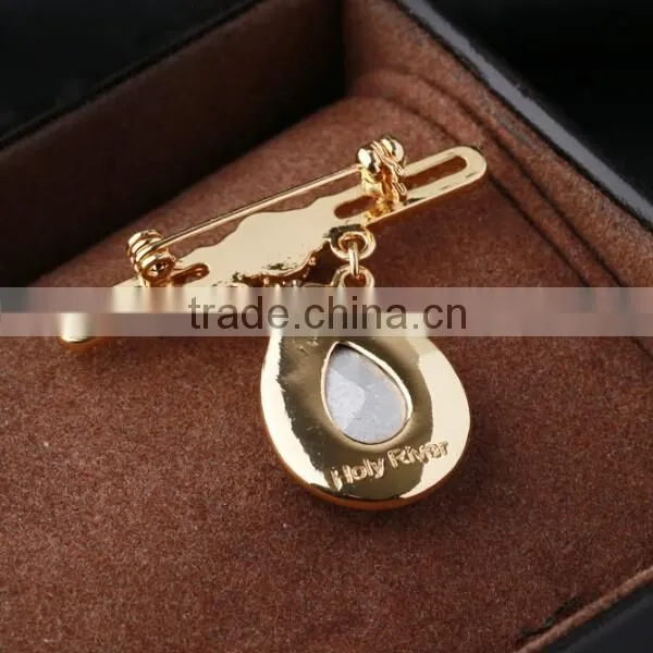 Vintage Multicolor Big Cheap Crystal Diamond Brooch photo-5