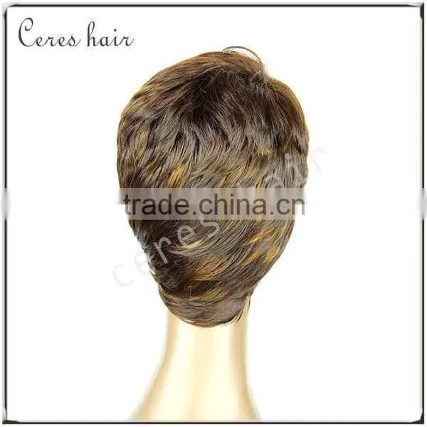 Short Bob Wigs for Black Women High Resistant Japanese Fiber Synthetic Hair Wig F Color Ombre 4/30 photo-5